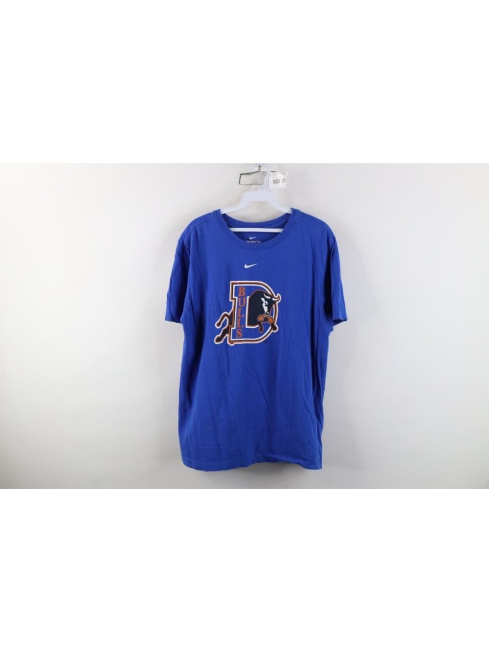 Y2K Nike Mens M Travis Scott Center Swoosh Durham Bulls Baseball T-Shirt Blue